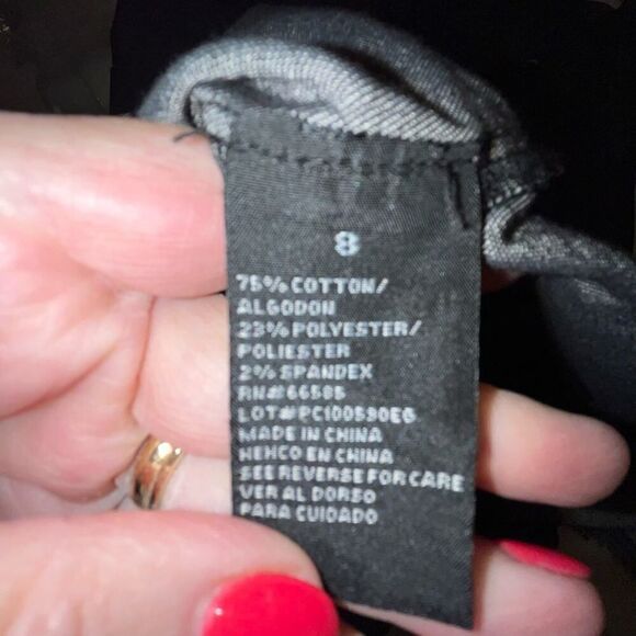 Perceptions black denim ruffle dress 8 - Picture 6 of 6